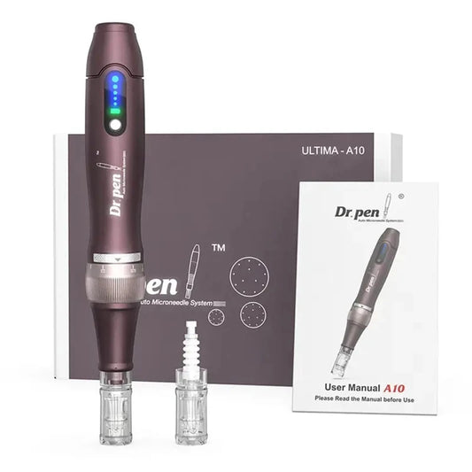 Dr.pen Ultima A10 with 2pcs Cartridge Wireless Skin Care Derma Pen Micro Skin Pen Skin Rejuvenation Machine